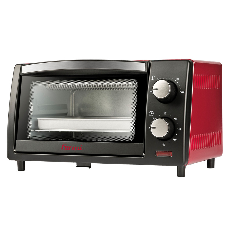 Forno elettrico ventilato 10L 800W nero/rosso Girmi