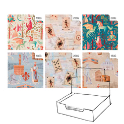 Scatola 60 fogli Club Vintage 70x100cm Rex Sadoch