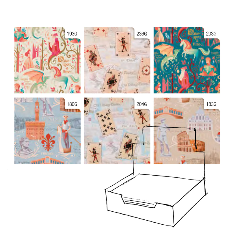 Scatola 60 fogli Club Vintage 70x100cm Rex Sadoch