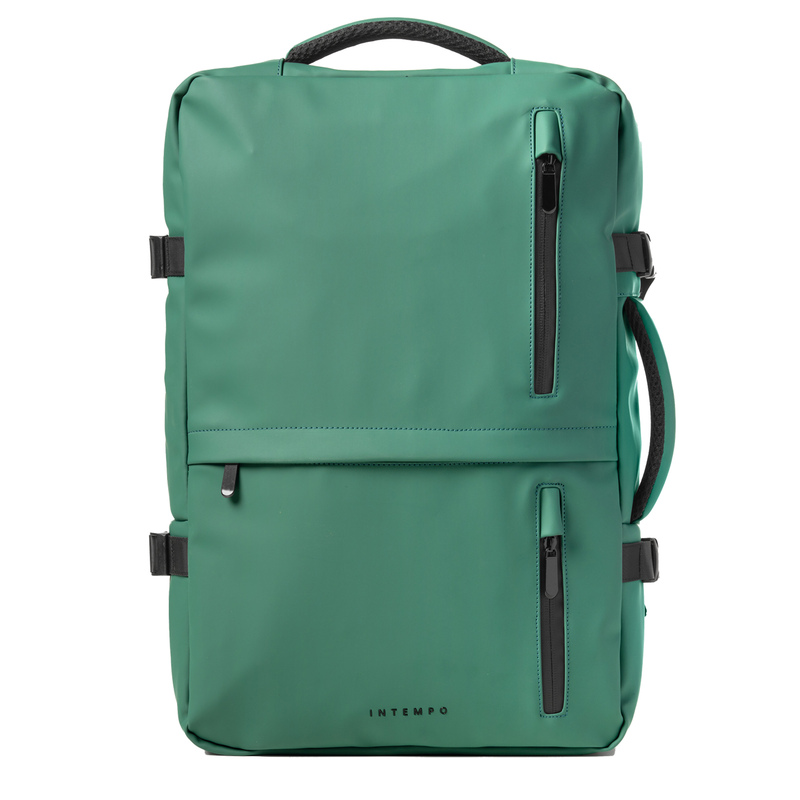 Zaino Travel Backpack Drop2Go gomma antipioggia dim. 30x15x45cm verde InTempo