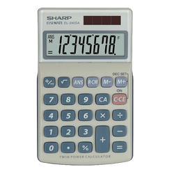 Sharp Calcolatrice tascabile EL240SAB Bianco/Grigio 8 cifre