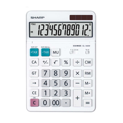 Sharp Calcolatrice da tavolo Bianca EL 340W 12 cifre