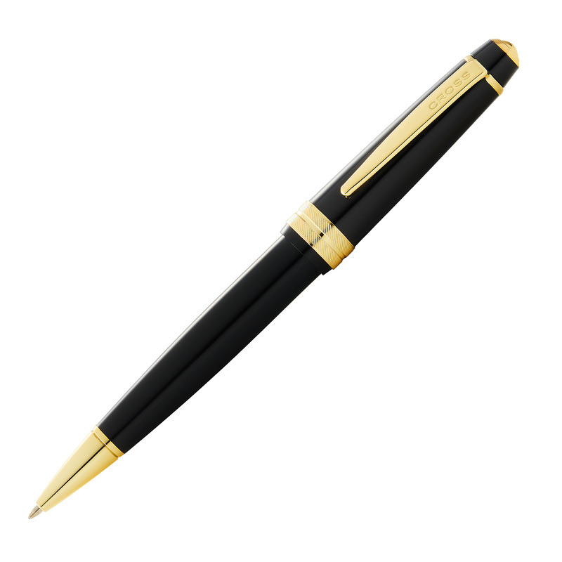 Penna roller Bailey Light punta F fusto nero/oro Cross