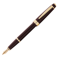 Penna stilografica Bailey Light punta M fusto bordeaux/oro Cross