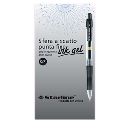 PENNA SFERA SCATTO INK GEL NERO 0.7MM Fine STARLINE