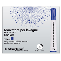 Marcatore per lavagne punta tonda 2mm blu Starline