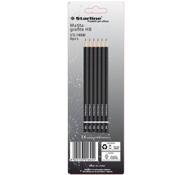 BLISTER 6 MATITE GRAFITE HB STARLINE