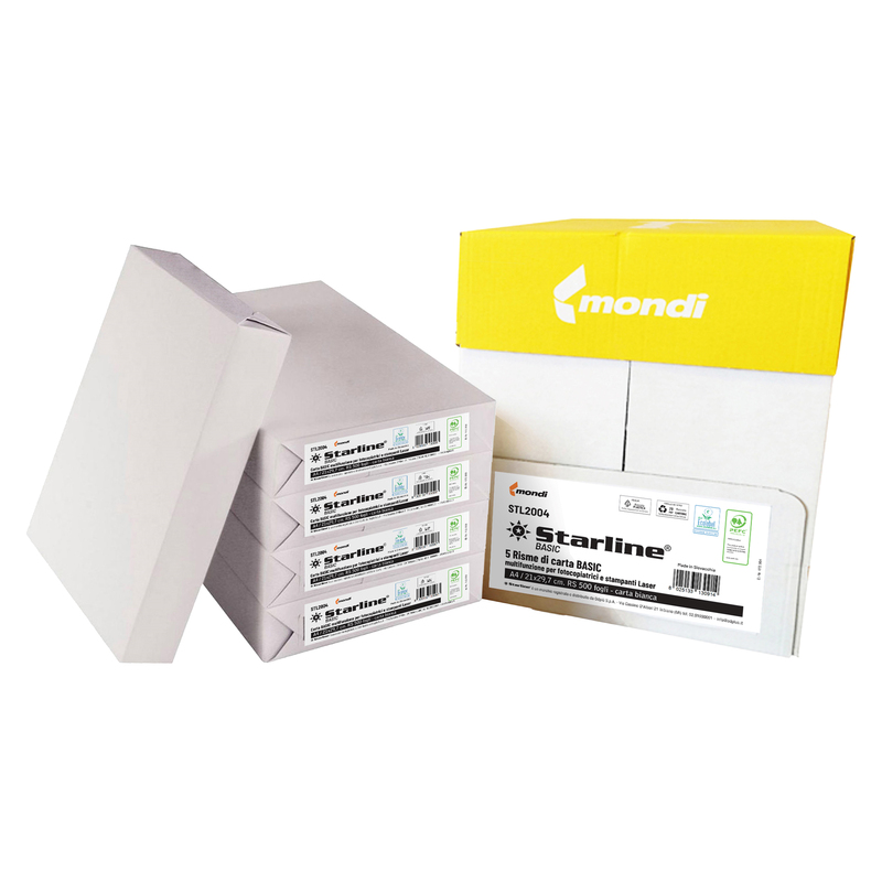 CARTA FOTOCOPIE A4 75gr 500Fg Bianca BASIC STARLINE (drop max 25 risme)