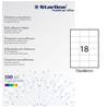 Etichetta adesiva bianca 100fg A4 70x48mm (18et/fg) STARLINE
