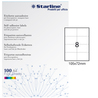 Etichetta adesiva bianca 100fg A4 105x72mm (8et/fg) STARLINE