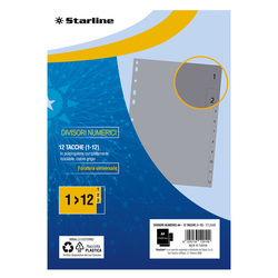 Divisori numerici (1-12) in PP 12 tacche F.to A4 21x29