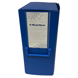 Scatola archivio c/maniglia blu dorso 16cm Starline