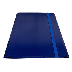 Cartella c/elastico piatto blu dorso variabile Starline