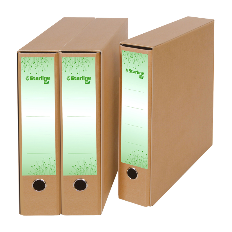 Registratore commerciale/UNI dorso 8cm avana ECO STARLINE