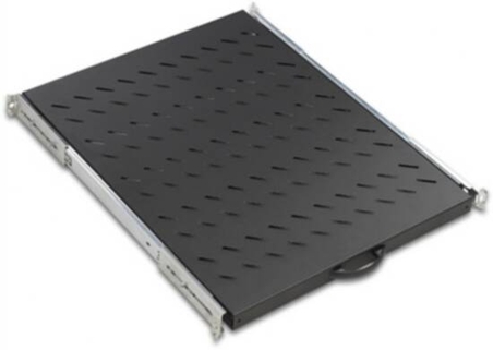 RIPIANO UNIVERSALE PER ARMADIO RACK 19" PROFONDITA' 735 MM. ALLUNGABILE COLORE NERO