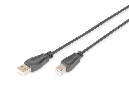DIGITUS Cavo di collegamento USB 2.0 mt 1,8 colore nero