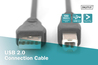 DIGITUS Cavo di collegamento USB 2.0 mt 3 colore nero
