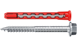 HybridPower 10x90 Tassello prolungato in nylon e acciaio con vite a testa esagonale flangiata confezione 50pz.