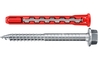 HybridPower 10x90 Tassello prolungato in nylon e acciaio con vite a testa esagonale flangiata confezione 50pz.