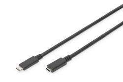 CAVO PROLUNGA USB TIPO C MASCHIO/FEMMINA 2 MT 3A NERO