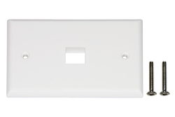 PLACCA PORTA FRUTTI 1 POSIZIONE X JACK UTP/STP COLORE CHIARO