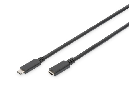 CAVO PROLUNGA USB TIPO C MASCHIO/FEMMINA 2 MT 3A NERO
