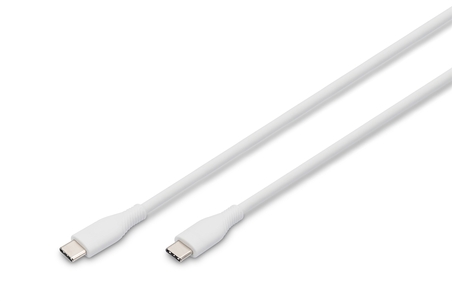 CAVO RICARICA GUAINA SILICONE USB-C / USB-C 0,5m, USB 2.0, 60W, BIANCO