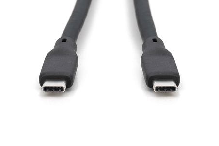 CAVO GUAINA SILICONE USB-C / USB-C 0.5m, USB 3.2 Gen2, 10G, 4K, 100W, NERO
