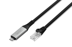 DIGITUS USB-C 3.2 Gen1 - Cavo Ethernet RJ45, 1Gbit/s, 5 mt. colore nero