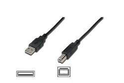 CAVO USB 2.0 CONNETTORI A-B, LUNGHEZZA MT. 1 COLORE NERO