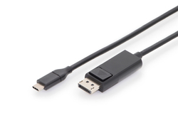 CAVO USB TIPO-C / DISPLAYPORT MASCHIO/MASCHIO 2 MT 4K/60Hz, 32,4 GB NERO