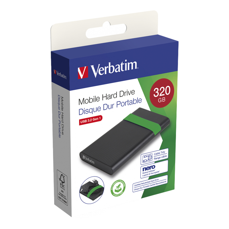 HARD DISK PORTATILE RICONDIZIONATO USB3.2 GEN 1 320GB