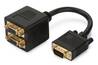 CAVETTO SPLITTER VGA 15 POLI MASCHIO- 2 x VGA 15 POLI FEMMINA CM 20