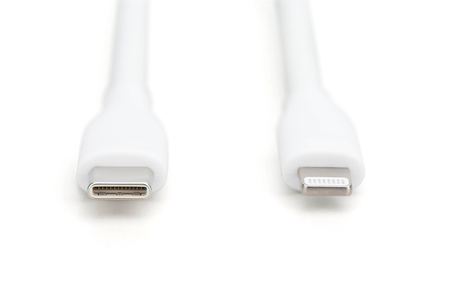DIGITUS Cavo di collegamento in silicone Lightning USB-C-Lightning,1 mt,bianco