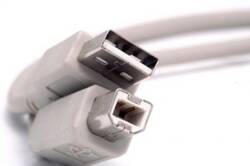 CAVO USB 2.0 CONNETTORI A-B, LUNGHEZZA MT. 1,80 COLORE GRIGIO CHIARO