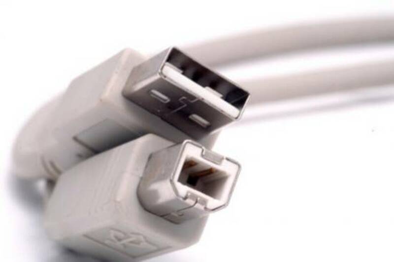 CAVO USB 2.0 CONNETTORI A-B, LUNGHEZZA MT. 1,80 COLORE GRIGIO CHIARO