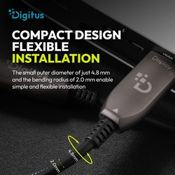 Cavo ibrido in fibra ottica HDMI AOC, UHD 8K, 80 mt