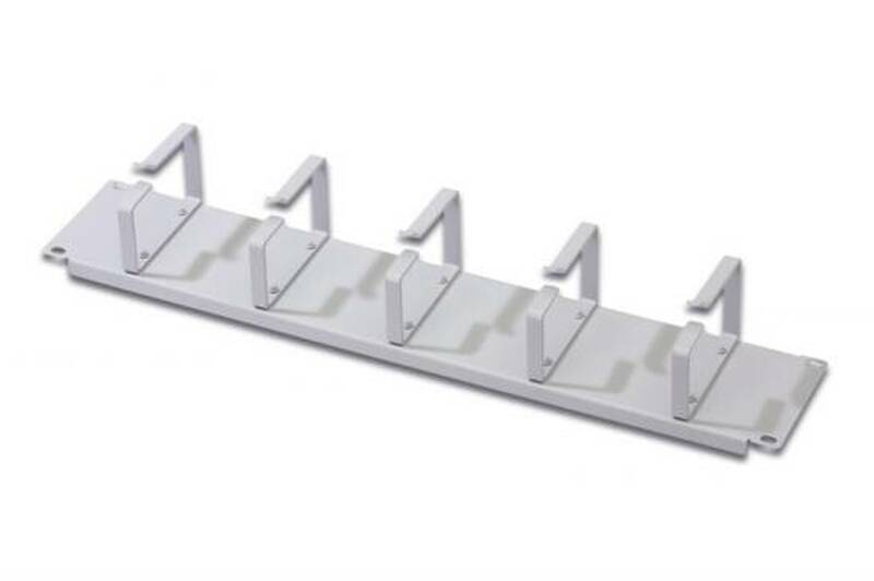 LISTELLO GUIDA CAVI 19" (2 UNITA') GRIGIO CHIARO CON 5 ANELLI (DN-19 ORG-2U)