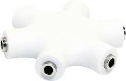 ADATTATORE SPLITTER AUDIO A 6 VIE 3,5MM.