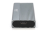 DIGITUS Alloggiamento per disco rigido USB M.2, SSD, esterno, SATA, 6Gbps, USB 3.1 Gen2, alluminio, senza attrezzi