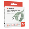 Verbatim Cavo Magnetico Sync Charge USB-C to USB-C 60W  120 cm_Verde