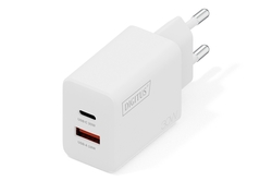 Caricatore USB GaN 30W, 1x USB-C, 1x USB-A