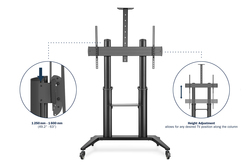 DIGITUS Carrello di presentazione per TV 70-120" max. 140 kg