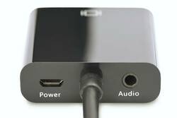 CAVO ADATTATORE HDMI MASCHIO-VGA FEMMINA CM. 15 CON PRESA AUDIO 3,5MM. COLORE NERO