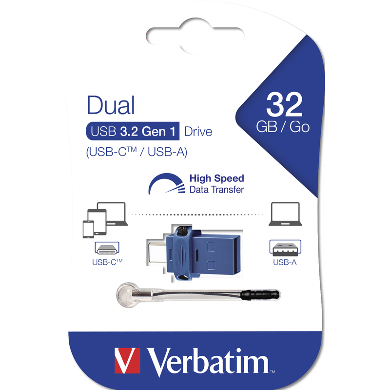 Verbatim USB Drive 3.0 Store ´N´ GO Dual Drive 3.0 / USB C 32GB