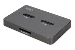 DIGITUS Docking station per unità SSD M.2 NVMe + M.2 SATA con lettore di schede SD Express, USB-C™