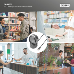 DIGITUS Scanner di codici a barre USB desktop 2D