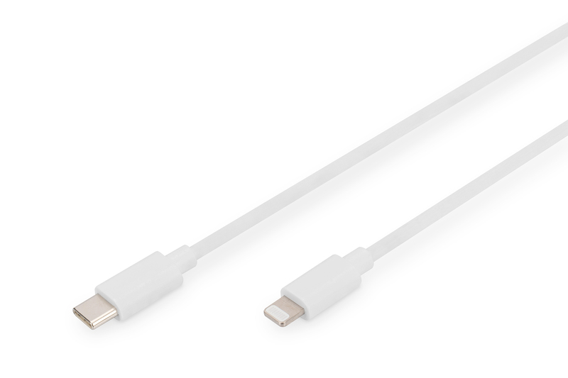 DIGITUS Cavo dati/di ricarica, Lightning-USB-Cª, MFI, 1m