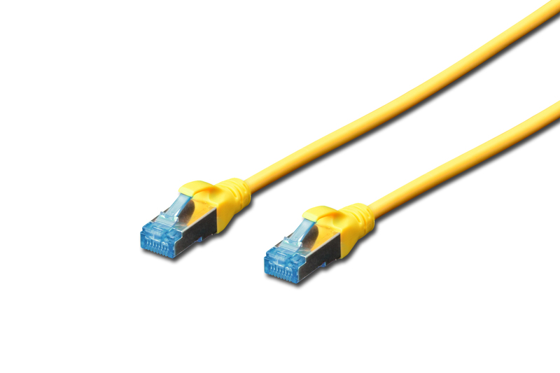 CAVO RETE SCHERMATO SF/UTP IN RAME CAT. 5E COLORE GIALLO MT. 3