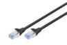 CAVO RETE CAT 5E SCHERMATO SF/UTP COLORE NERO MT 0,5 DIGITUS